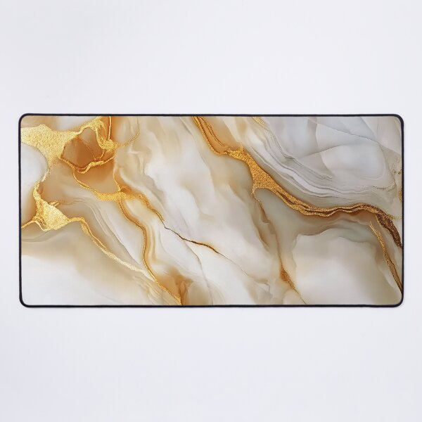 Item preview, Elegant Alabaster-White (Faux) Marble With Golden Veins designed and sold by DEC02.