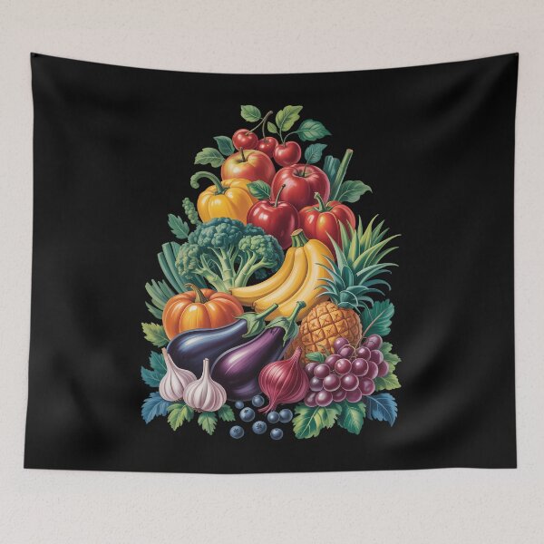 Item preview, Rainbow Fruit And Vegetable Vegans Gardeners Vegetarian Day designed and sold by HellD3vil-Art.