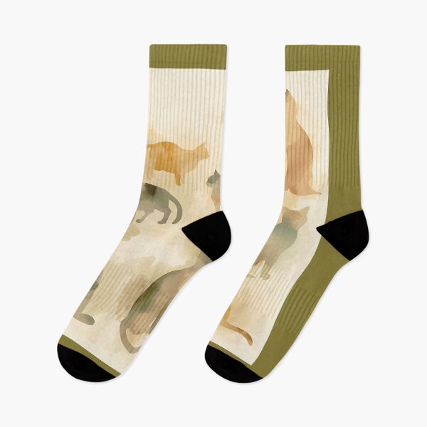 Item preview, Artful Cat Silhouettes in Soft Colors designed and sold by Naturich.