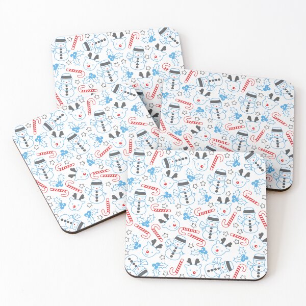 Item preview, Playful Christmas Desk Mat - Cute Snowman, Reindeer & Candy Cane Holiday Design designed and sold by FestivityFinds.