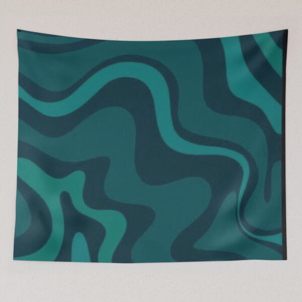 Item preview, Sage green minimalist modern retro bold swirly waves pattern designed and sold by PATTERN4HAPPY.