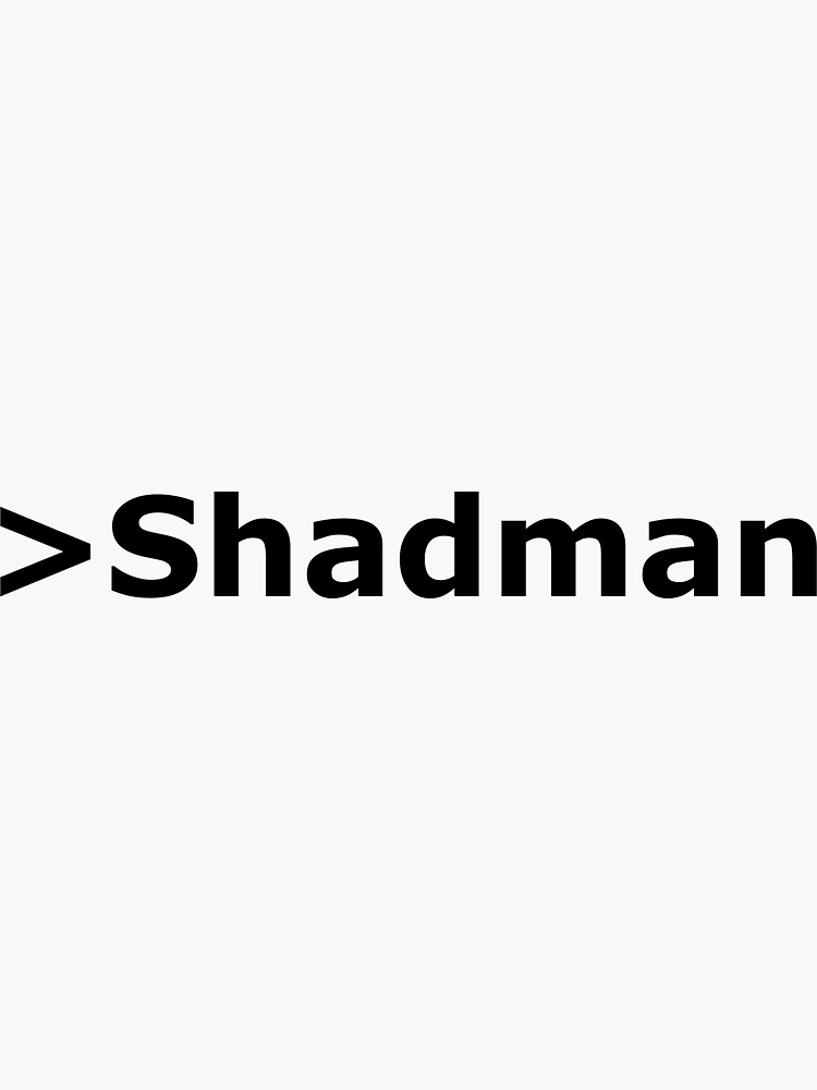 ">Shadman" Sticker by HybridChimera Redbubble