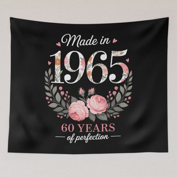 Item preview, Made In 1965 Floral 60 Year Old 80th Birthday designed and sold by Moon-Ape.
