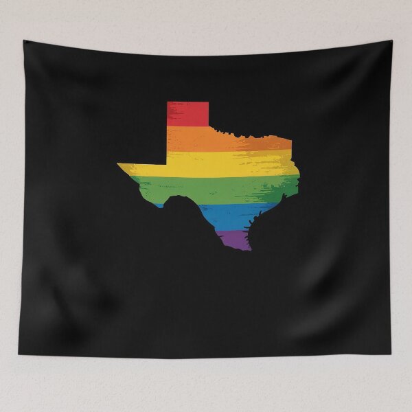 Item preview, Texas Map Gay Pride Rainbow Flag LGBT designed and sold by FranzFriesen.