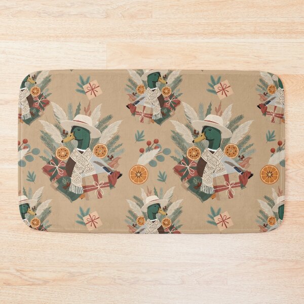 Item preview, Mallard Duck Boho Christmas Pattern — Pampas, Pomegranates & Gifts designed and sold by MvuuStudio.
