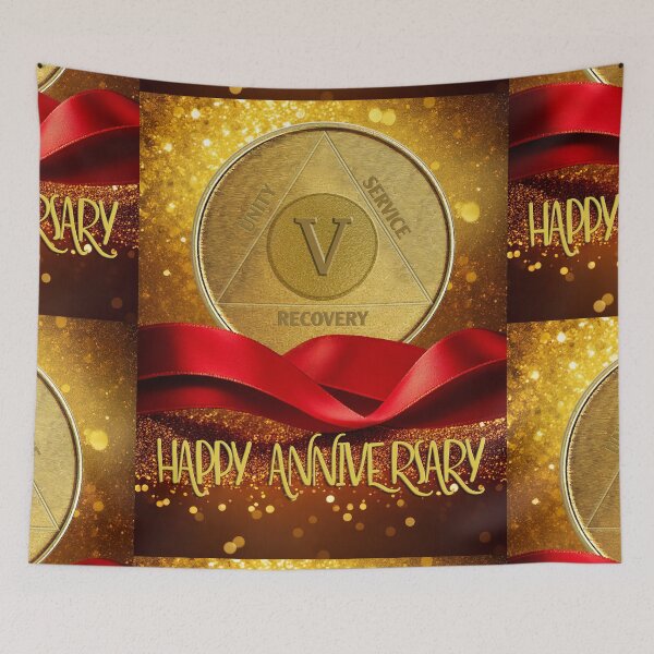 Item preview, 5 Year AA Anniversary Unity Service Recovery Coin Glitter designed and sold by ApexDesigners.