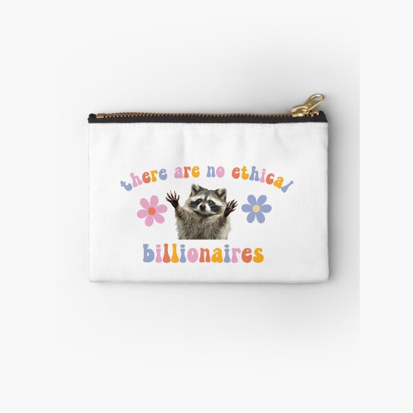 Item preview, There Are No Ethical Billionaires Flower Power Raccoon  designed and sold by coffeepolicy.