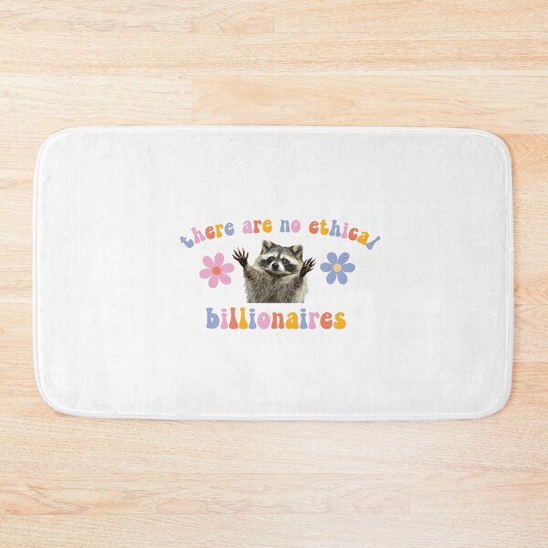Item preview, There Are No Ethical Billionaires Flower Power Raccoon  designed and sold by coffeepolicy.