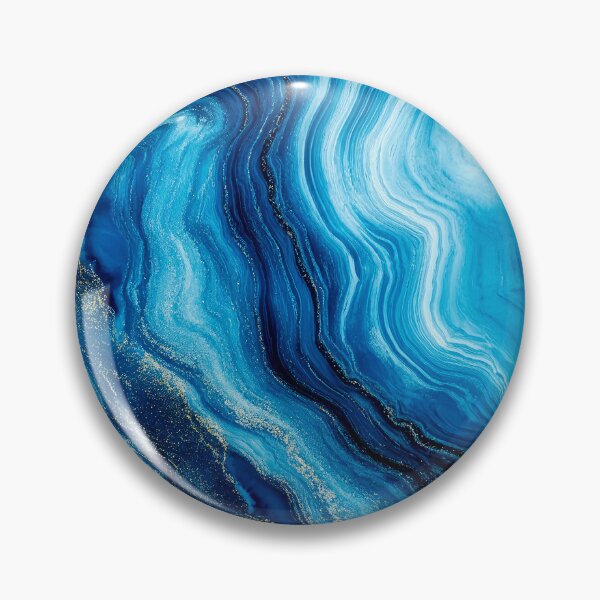 Item preview, Teal Blue, Aqua, And Cream Flowing Marbled Art designed and sold by DEC02.