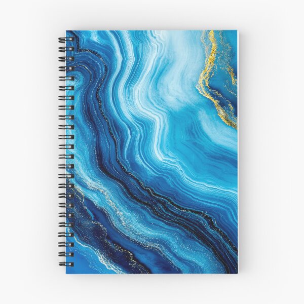 Item preview, Teal Blue, Aqua, And Cream Flowing Marbled Art designed and sold by DEC02.