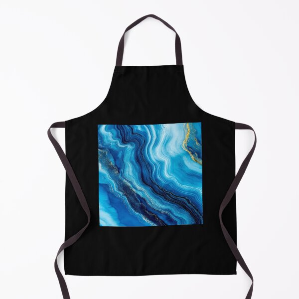 Item preview, Teal Blue, Aqua, And Cream Flowing Marbled Art designed and sold by DEC02.