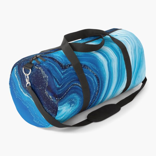 Item preview, Teal Blue, Aqua, And Cream Flowing Marbled Art designed and sold by DEC02.