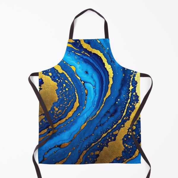 Item preview, Chic Blue, Aqua, And Golden Veins Faux Marble designed and sold by DEC02.