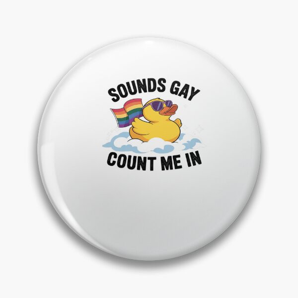 Item preview, Sounds Gay Count Me In Rubber Duck Rainbow Flag designed and sold by FranzFriesen.
