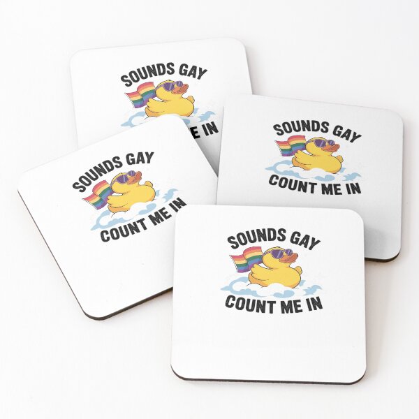 Item preview, Sounds Gay Count Me In Rubber Duck Rainbow Flag designed and sold by FranzFriesen.