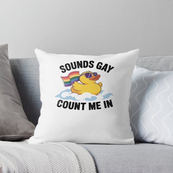 Item preview, Sounds Gay Count Me In Rubber Duck Rainbow Flag designed and sold by FranzFriesen.