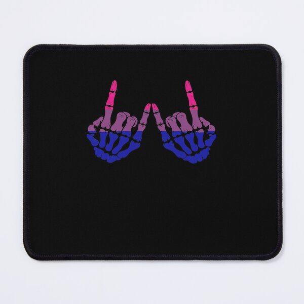 Item preview, Skeleton Rock Hand LGBT-Q Cool Bisexual Pride Color Bi Flag designed and sold by MinaReinger.