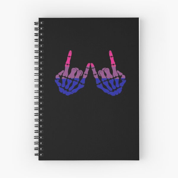 Item preview, Skeleton Rock Hand LGBT-Q Cool Bisexual Pride Color Bi Flag designed and sold by MinaReinger.