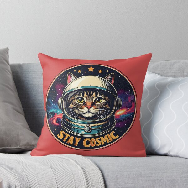 Item preview, Stay Cosmic Astronaut Cat Retro Space Galaxy Stars Kitten Design designed and sold by AOG-DESIGNS.