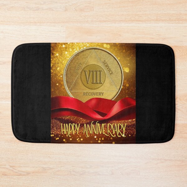 Item preview, 8 Year AA Anniversary Unity Service Recovery Coin Glitter designed and sold by ApexDesigners.