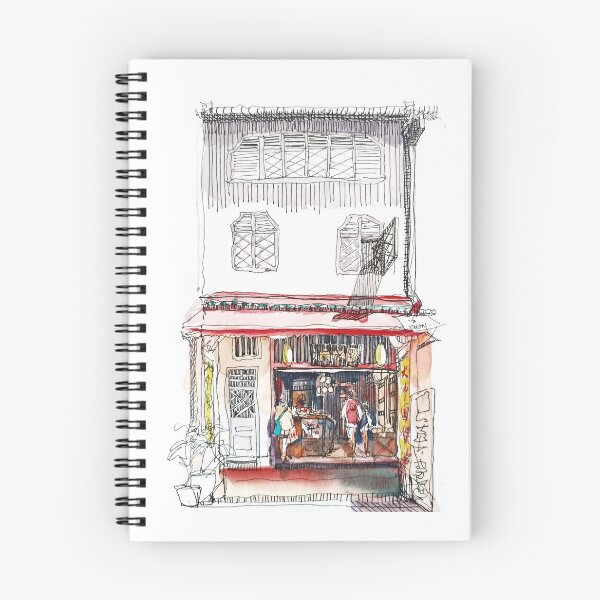 Item preview, Chinatown Shophouse, Singapore , ink and wash designed and sold by Almondtree.