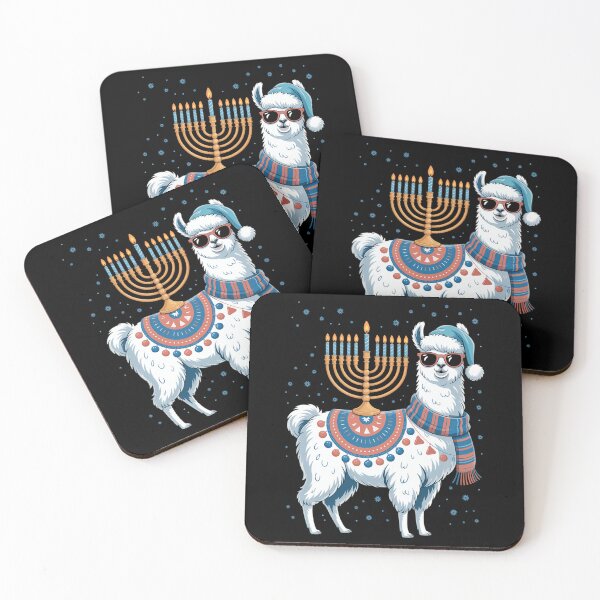 Item preview, Menorá Hanukkah Llama Linda Alpaca Chanukah designed and sold by Moon-Ape.