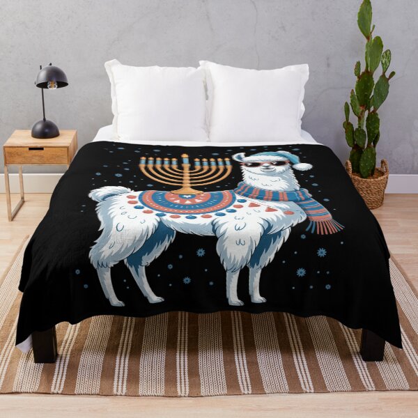 Item preview, Menorah Hanukkah Llama Cute Alpaca Chanukah designed and sold by Moon-Ape.
