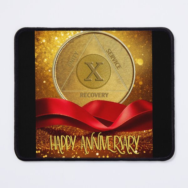 Item preview, 10 Year AA Anniversary Unity Service Recovery Coin Glitter designed and sold by ApexDesigners.