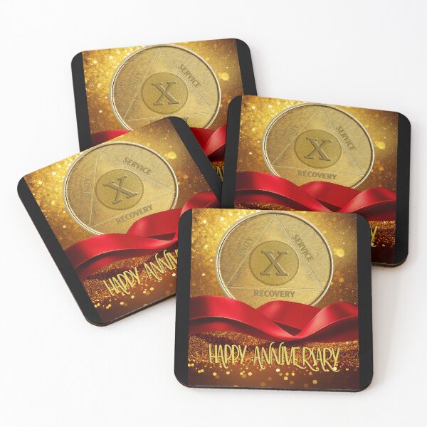 Item preview, 10 Year AA Anniversary Unity Service Recovery Coin Glitter designed and sold by ApexDesigners.