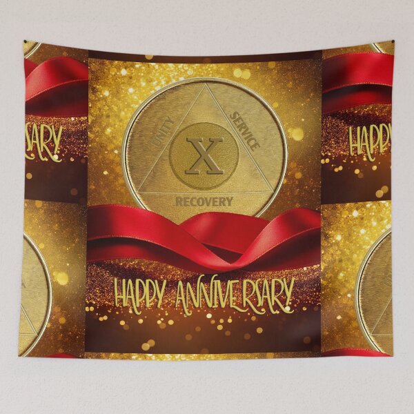 Item preview, 10 Year AA Anniversary Unity Service Recovery Coin Glitter designed and sold by ApexDesigners.