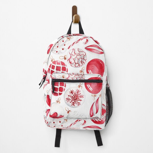 Item preview, Festive Christmas Apron - Red & White Ornament Watercolor Holiday Design designed and sold by FestivityFinds.