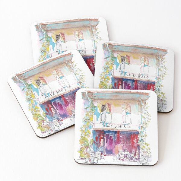 Item preview, Shophouse, Haji Lane, street scene Singapore, ink and wash  designed and sold by Almondtree.