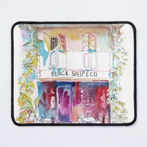 Item preview, Shophouse, Haji Lane, street scene Singapore, ink and wash designed and sold by Almondtree.