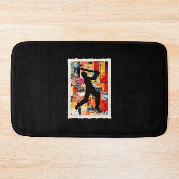 Item preview, cricket player abstract colorful action silhouette art designed and sold by PhillipRaymond.
