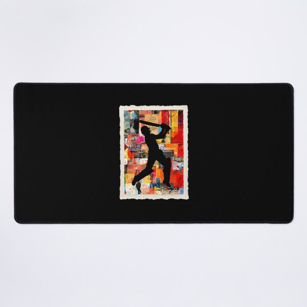 Item preview, cricket player abstract colorful action silhouette art designed and sold by PhillipRaymond.