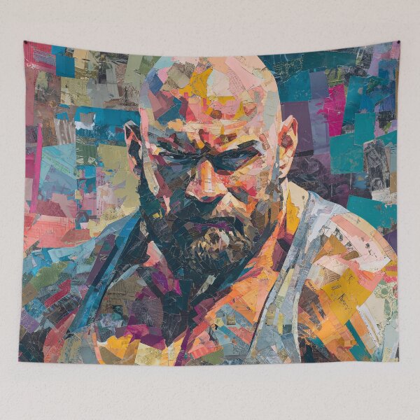 Item preview, Bodybuilder Paper Collage  designed and sold by BeautyofMasc.