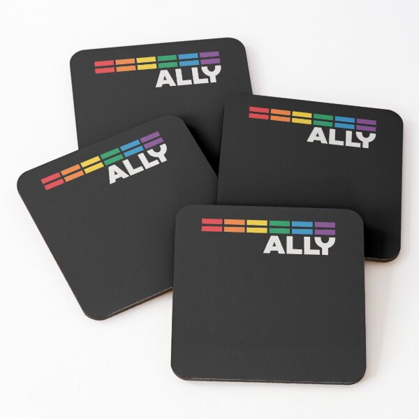 Item preview, Proud Ally Bars Equality LGBTQ Rainbow Flag Gay Pride Ally designed and sold by MinaReinger.