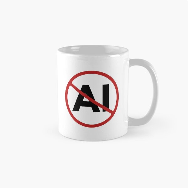 Item preview, Prohibited AI Sign, Signage, Red Circle, Automated designed and sold by AASparksDesigns.