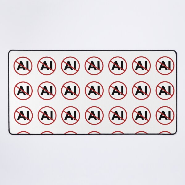 Item preview, Prohibited AI Sign, Signage, Red Circle, Automated designed and sold by AASparksDesigns.