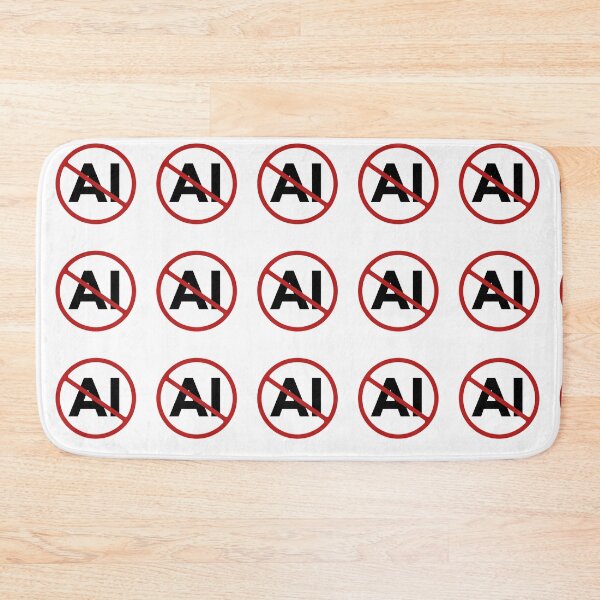 Item preview, Prohibited AI Sign, Signage, Red Circle, Automated designed and sold by AASparksDesigns.
