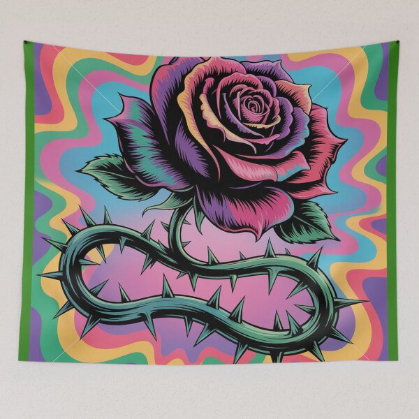 Item preview, A psychedelic painting-style sticker design. designed and sold by Lilashakti ⭐️ ⭐️ ⭐️ ⭐️ ⭐️.