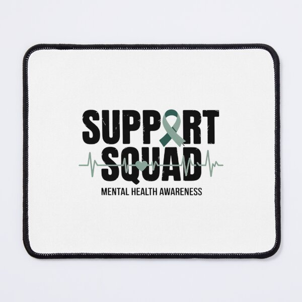 Item preview, Support Squad Mental Health Awareness Green Ribbon designed and sold by HellD3vil-Art.