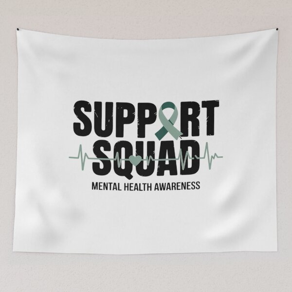 Item preview, Support Squad Mental Health Awareness Green Ribbon  designed and sold by HellD3vil-Art.