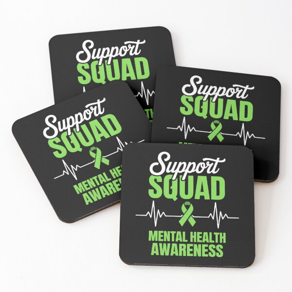 Item preview, Support Squad Mental Health Awareness Green Ribbon designed and sold by HellD3vil-Art.