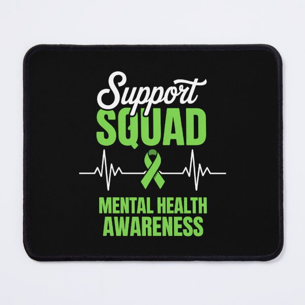 Item preview, Support Squad Mental Health Awareness Green Ribbon designed and sold by HellD3vil-Art.