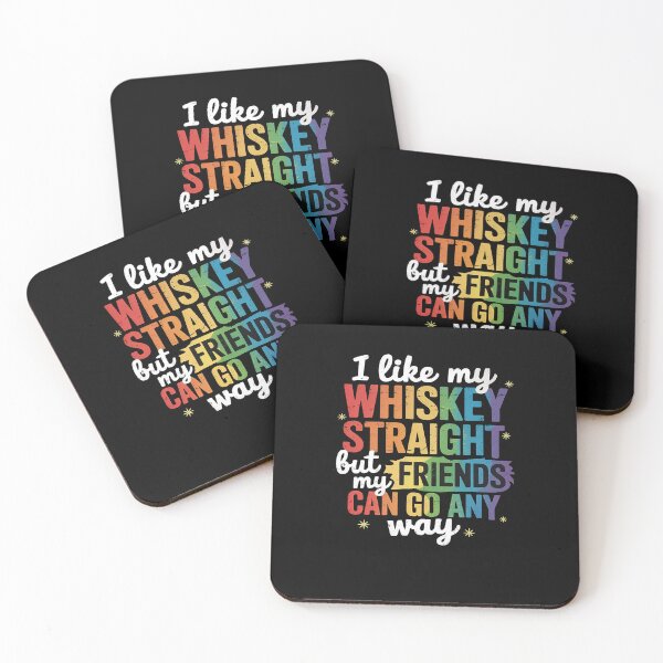 Item preview, Pride Shirt LGBT Ally Whiskey Straight Friends designed and sold by RayArmstrong.