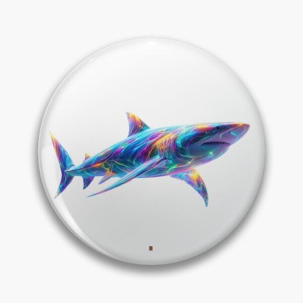 Item preview, Colorful Glowing Shark Art – Neon Ocean Animal designed and sold by GloriousArtSKD.