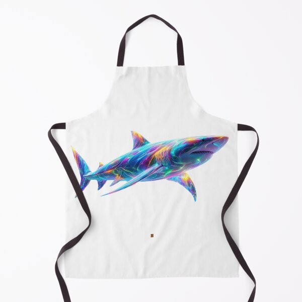 Item preview, Colorful Glowing Shark Art – Neon Ocean Animal designed and sold by GloriousArtSKD.