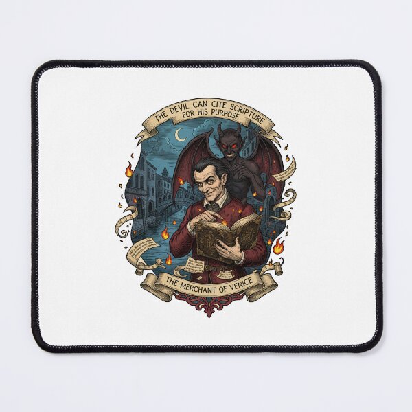 Item preview, 'Devil Can Cite Scripture' Shakespeare Quote designed and sold by PastelPopShop.