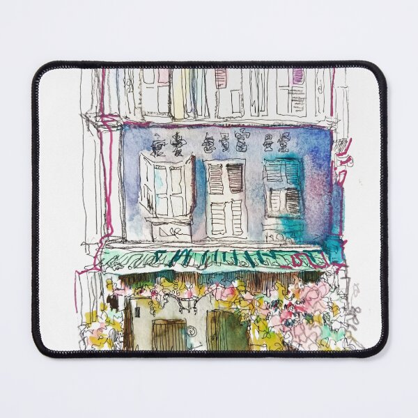 Item preview, Chinatown Shophouse ,street scene Singapore ,ink and wash watercolor designed and sold by Almondtree.